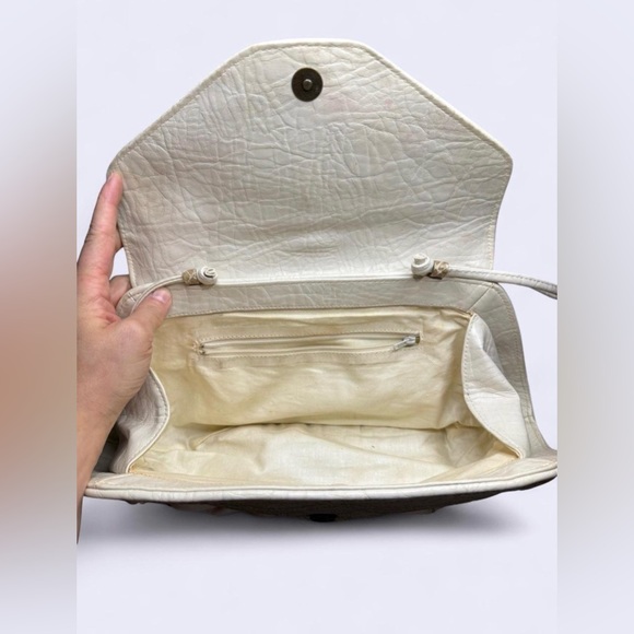 Vintage western‎ Cream and Gold leather Women's Bag - Picture 5 of 8